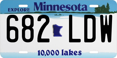 MN license plate 682LDW