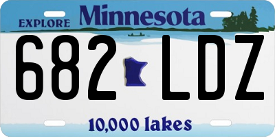 MN license plate 682LDZ