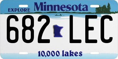 MN license plate 682LEC