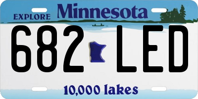 MN license plate 682LED