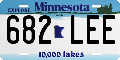 MN license plate 682LEE