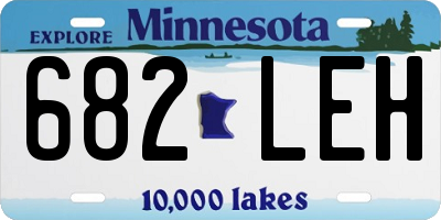MN license plate 682LEH