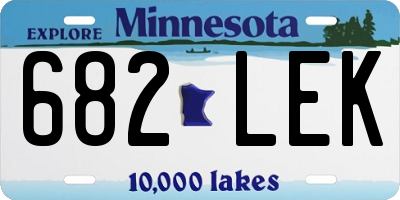 MN license plate 682LEK