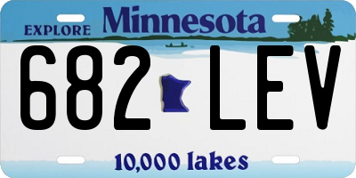 MN license plate 682LEV