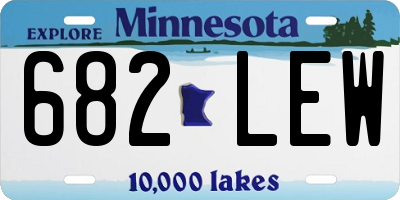 MN license plate 682LEW