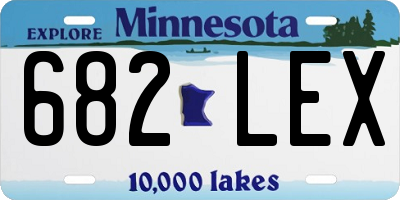 MN license plate 682LEX