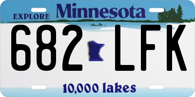 MN license plate 682LFK