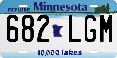 MN license plate 682LGM