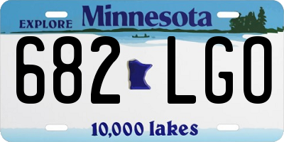 MN license plate 682LGO