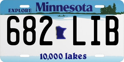 MN license plate 682LIB