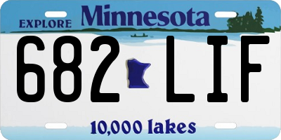 MN license plate 682LIF