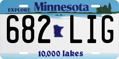MN license plate 682LIG