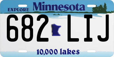 MN license plate 682LIJ
