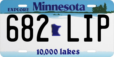MN license plate 682LIP