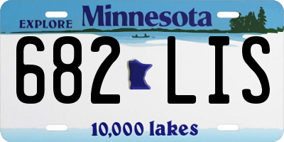 MN license plate 682LIS