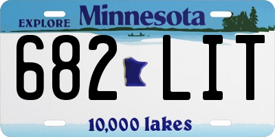 MN license plate 682LIT