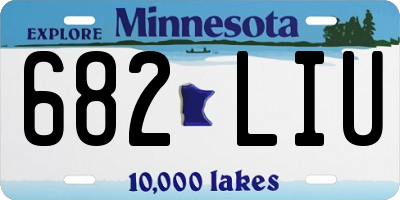 MN license plate 682LIU