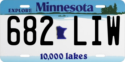 MN license plate 682LIW