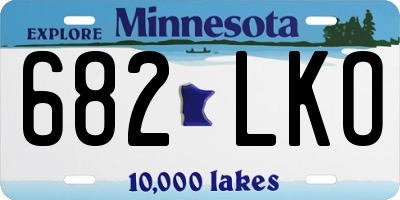 MN license plate 682LKO