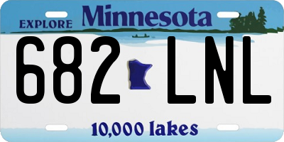 MN license plate 682LNL