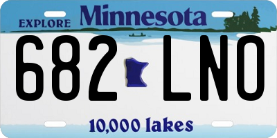 MN license plate 682LNO