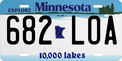 MN license plate 682LOA