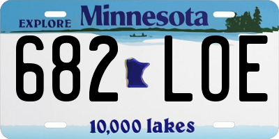 MN license plate 682LOE