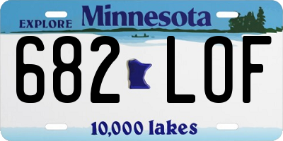 MN license plate 682LOF