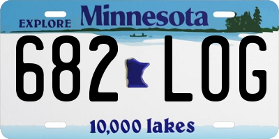 MN license plate 682LOG