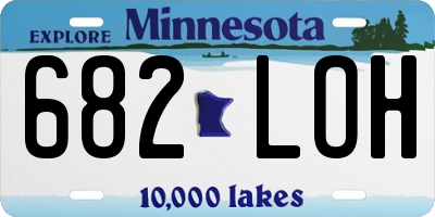 MN license plate 682LOH