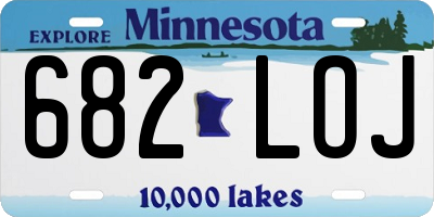 MN license plate 682LOJ