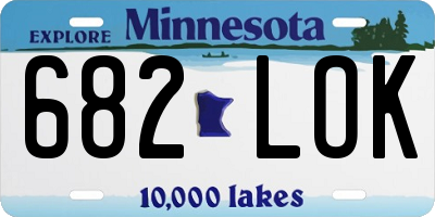 MN license plate 682LOK