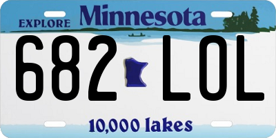 MN license plate 682LOL