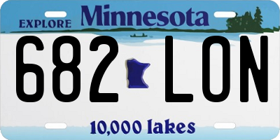 MN license plate 682LON