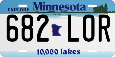 MN license plate 682LOR
