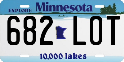 MN license plate 682LOT