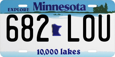 MN license plate 682LOU