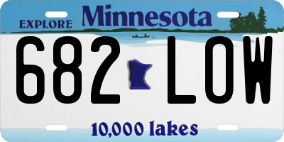 MN license plate 682LOW