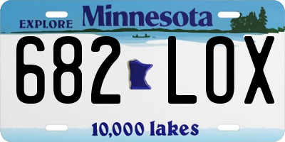 MN license plate 682LOX