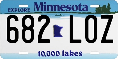 MN license plate 682LOZ