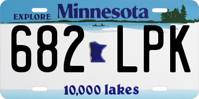 MN license plate 682LPK