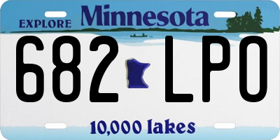 MN license plate 682LPO