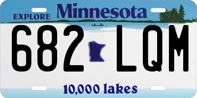 MN license plate 682LQM