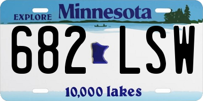 MN license plate 682LSW
