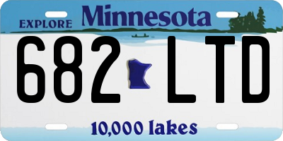 MN license plate 682LTD