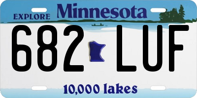 MN license plate 682LUF