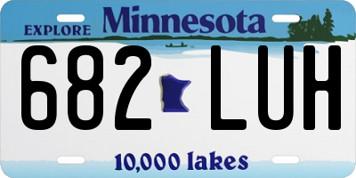 MN license plate 682LUH