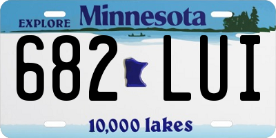 MN license plate 682LUI