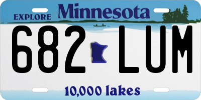 MN license plate 682LUM