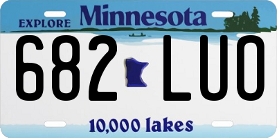 MN license plate 682LUO